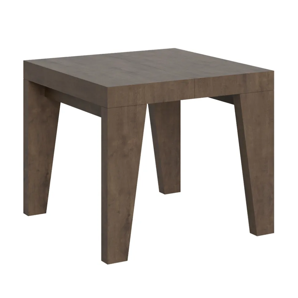 Tavolo Quadrato Allungabile a 246 cm in Legno Made in Italy - Fiore