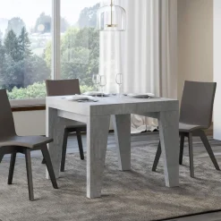 Tavolo Quadrato Allungabile a 246 cm in Legno Made in Italy - Fiore
