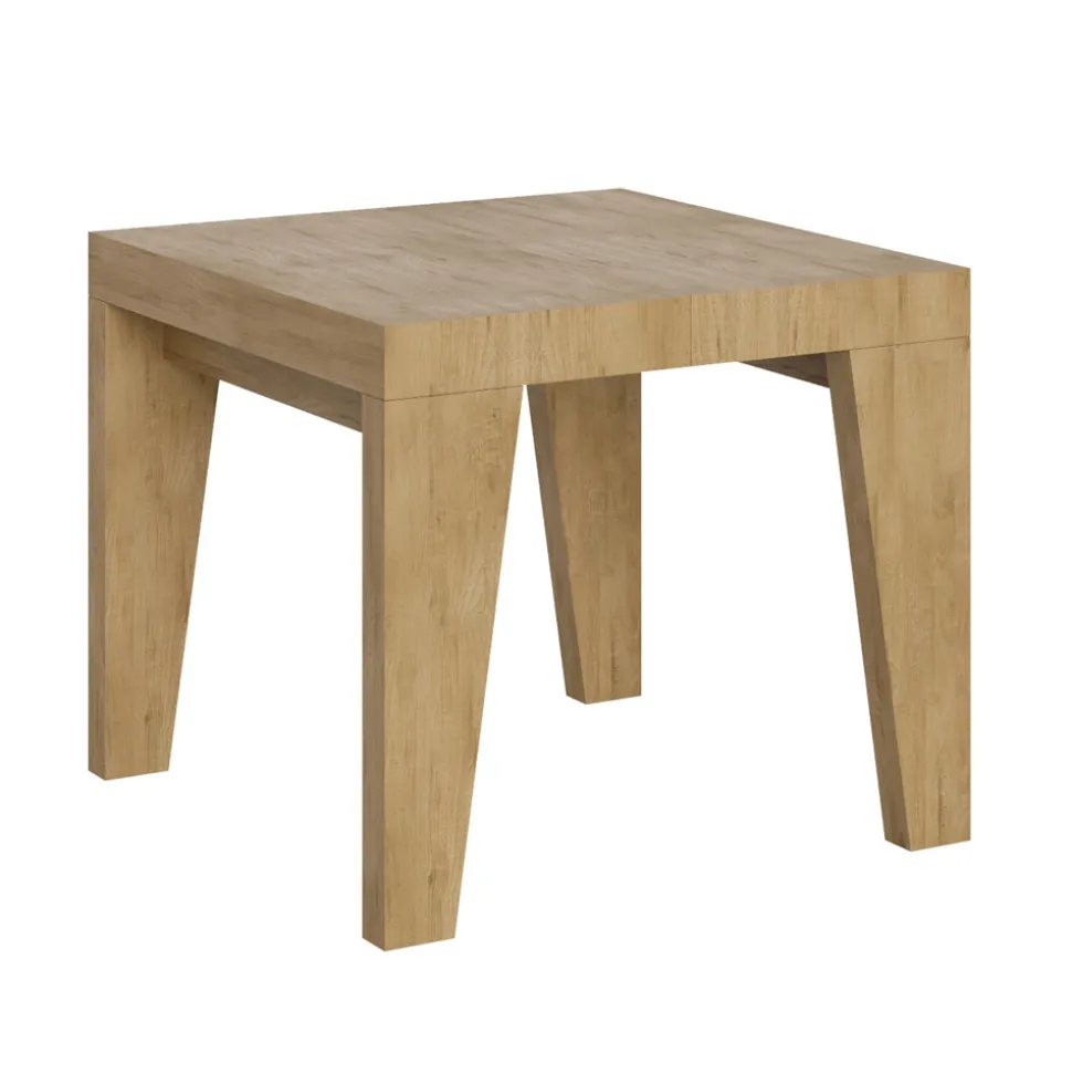 Tavolo Quadrato Allungabile a 246 cm in Legno Made in Italy - Fiore