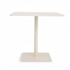 Tavolo Quadrato 80x80 cm da Esterno Realizzato in Alluminio Beige - Alfresco