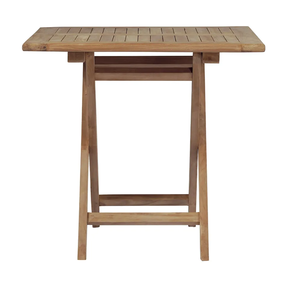 Tavolo Quadrato 80x80 cm da Giardino Realizzato in Teak - Amico