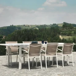 Tavolo Rettangolare Allungabile a 210 cm Realizzato in Alluminio - Pennarello