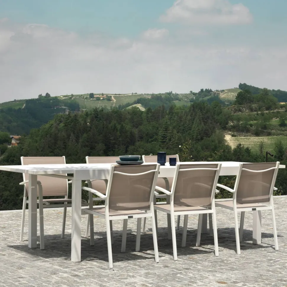 Tavolo Rettangolare Allungabile a 210 cm Realizzato in Alluminio - Pennarello