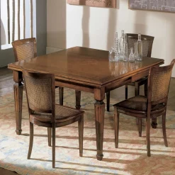 Tavolo Rettangolare con 4 Sedie in Legno Made in Italy - Angelite