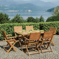 Tavolo Rettangolare da Esterno Realizzato in Legno di Acacia - Tramonto