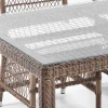 Tavolo Rettangolare da Esterno in Polyrattan e Vetro - Gigi