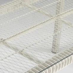 Tavolo Rettangolare da Esterno in Polyrattan e Vetro - Gigi