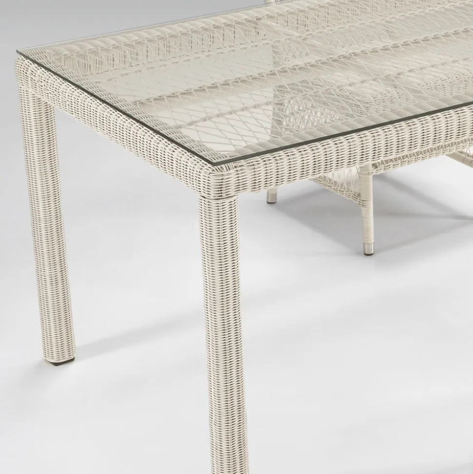Tavolo Rettangolare da Giardino con 2 Poltroncine e 4 Sedie - Gigi