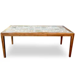 Tavolo Rettangolare Realizzato in Legno di Acacia e Piano in Ceramica - Tecnica