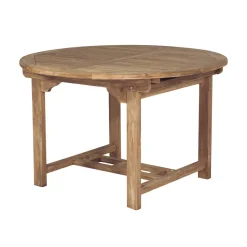 Tavolo Rotondo Allungabile a 170 cm da Esterno Realizzato in Teak - Armonia