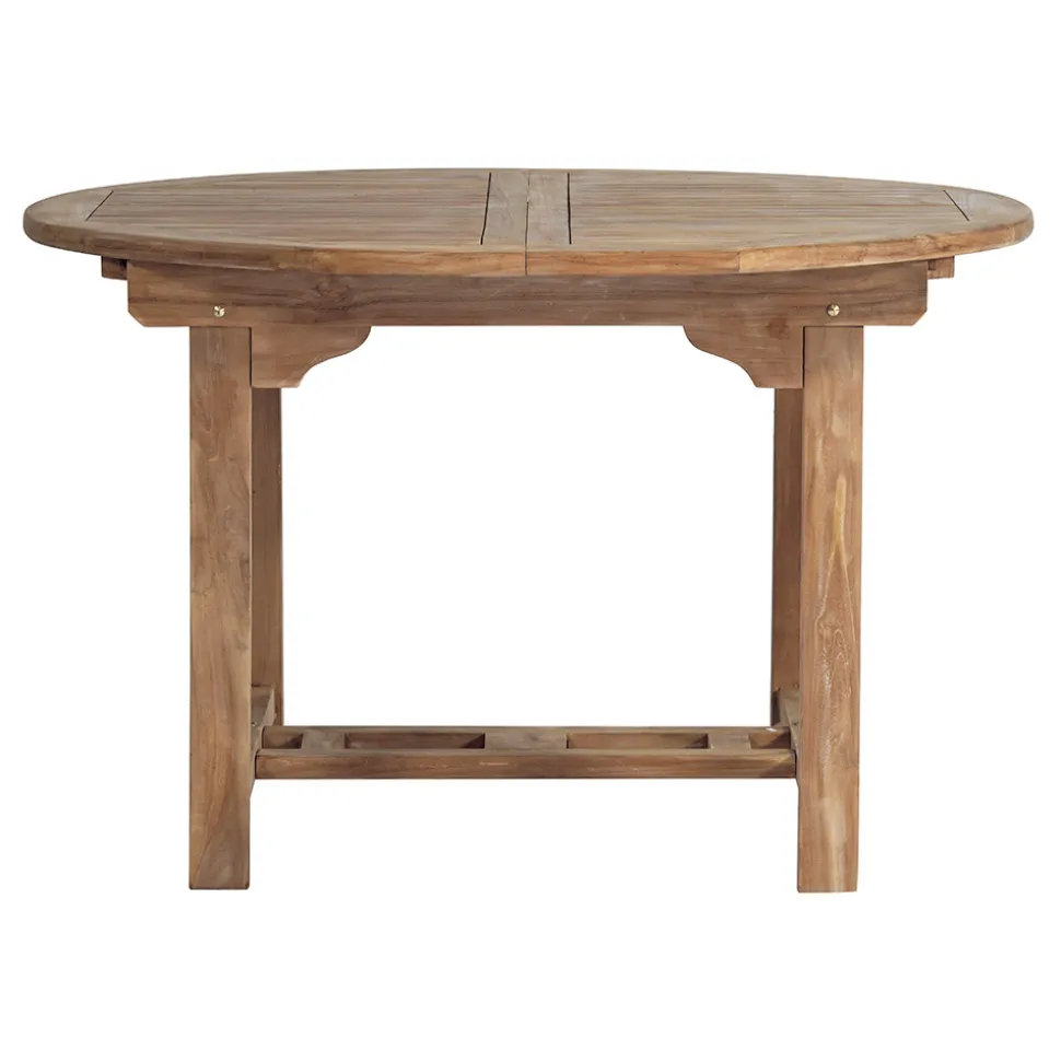 Tavolo Rotondo Allungabile a 170 cm da Esterno Realizzato in Teak - Armonia