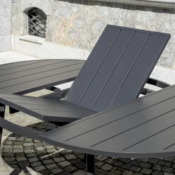 Tavolo Rotondo Allungabile a 170 cm in Alluminio Antracite - Rivara