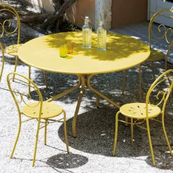 Tavolo Rotondo da Esterno in Acciaio Zincato Realizzato in Italia - Selvaggia