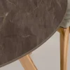 Tavolo Rotondo da Esterno in Ceramica Pulpis Brown Made in Italy - Pegaso