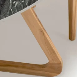 Tavolo Rotondo da Esterno in Ceramica Verde France Made in Italy - Pegaso