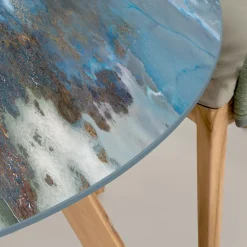 Tavolo Rotondo da Esterno in Ceramica Thunderstorm Made in Italy - Pegaso