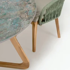 Tavolo Rotondo da Esterno in Ceramica Santos Made in Italy - Pegaso