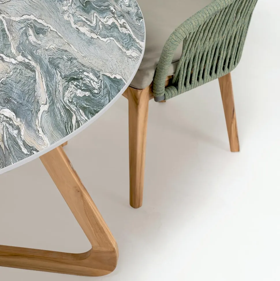 Tavolo Rotondo da Esterno in Ceramica Iconic Ciprus Made in Italy - Pegaso