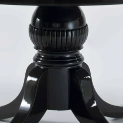 Tavolo rotondo design classico in mogano lucido, diametro 150cm, Akim