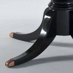 Tavolo rotondo design classico in mogano lucido, diametro 150cm, Akim