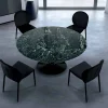 Tavolo Rotondo Moderno in Marmo di Carrara e Marquinia Made in Italy – Dollars