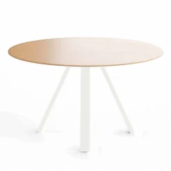 Tavolo Sala da Pranzo Tondo in Metallo e MDF Made in Italy - Cornelius