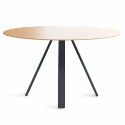 Tavolo Sala da Pranzo Tondo in Metallo e MDF Made in Italy - Cornelius