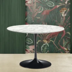Tavolo Tulip Eero Saarinen H 74 con Piano in Marmo di Carrara Made in Italy - Scarlet