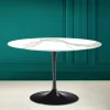 Tavolo Tulip Eero Saarinen H 73 in Calacatta Michelangelo Made in Italy - Scarlet