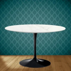 Tavolo Tulip Eero Saarinen H 74 in Ceramica Rem Made in Italy - Scarlet