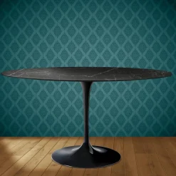 Tavolo Tulip Eero Saarinen H 74 Ovale in Ceramica Somnia Made in Italy - Scarlet