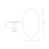 Tavolo Tulip Eero Saarinen H 74 Ovale in Laminato Liquido Bianco Made in Italy - Scarlet