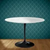 Tavolo Tulip Eero Saarinen H 74 Rotondo in Ceramica Salina Made in Italy - Scarlet