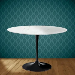 Tavolo Tulip Eero Saarinen H 74 Rotondo in Ceramica Salina Made in Italy - Scarlet