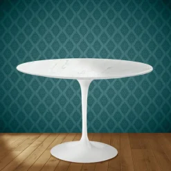 Tavolo Tulip Eero Saarinen H 74 Rotondo in Ceramica Salina Made in Italy - Scarlet
