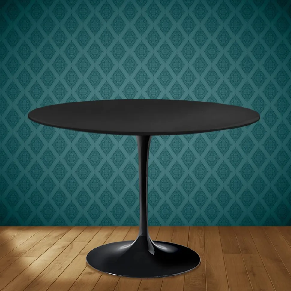Tavolo Tulip Eero Saarinen H 74 Rotondo in Ceramica Domoos Made in Italy - Scarlet