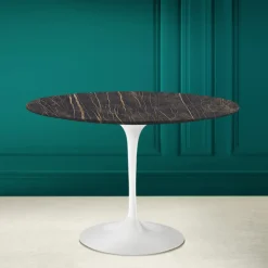 Tavolo Tulip Eero Saarinen H 73 Rotondo in Ceramica Noir Desire Made in Italy - Scarlet