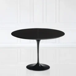 Tavolo Tulip Saarinen H 74 Allungabile in Laminato Liquido Nero Made in Italy - Scarlet