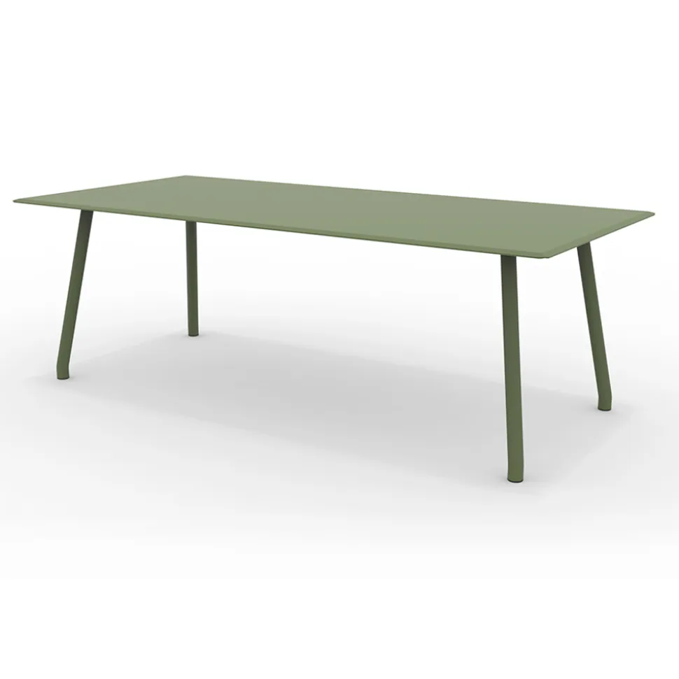 Tavolo 220x100 cm da Esterno in Alluminio di Diverse Finiture - Risplendente