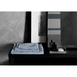 Telo da Bagno in Lino Pesante Azzurro Design di Lusso Italiano - Jojoba