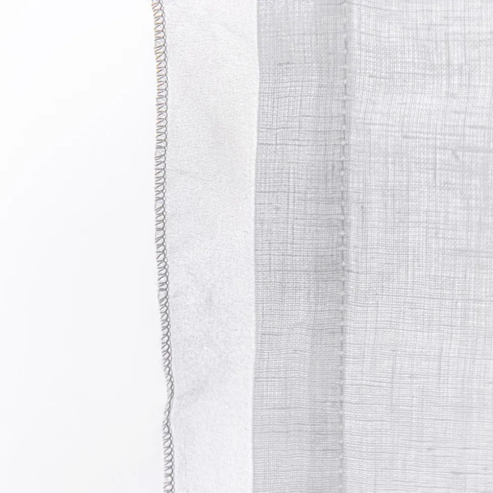 Tenda a Vetro con Garza di Lino e Organza Bianca Design Elegante - Tapioca
