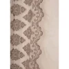 Tenda di Lino Leggero con Organza e Ricamo Gotico al Centro di Lusso - Marinella