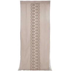 Tenda di Lino Leggero con Organza e Ricamo Gotico al Centro di Lusso - Marinella