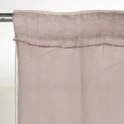 Tenda di Lino Leggero con Organza e Ricamo Gotico al Centro di Lusso - Marinella