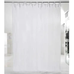 Tenda in Lino Leggero Bianco o Retrò e Organza con Laccetti di Lusso - Karnak