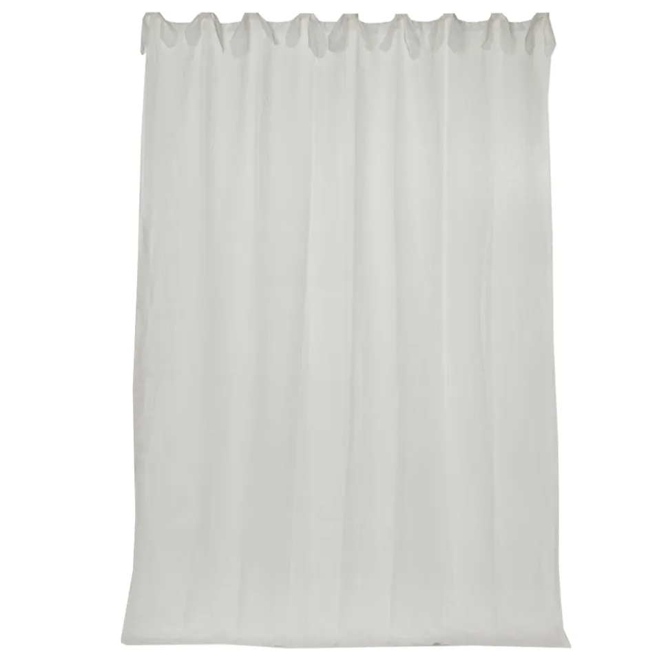 Tenda in Lino Leggero Bianco o Retrò e Organza con Laccetti di Lusso - Karnak