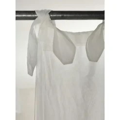 Tenda in Lino Leggero Bianco o Retrò e Organza con Laccetti di Lusso - Karnak