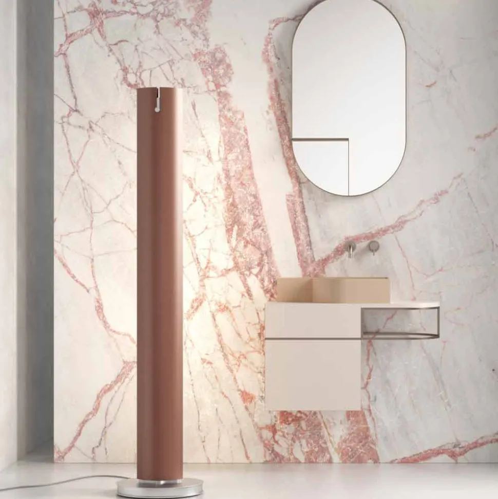 Termoarredo a Terra Elettrico con Led Design Singolo o Doppio a 500 W - Stilus