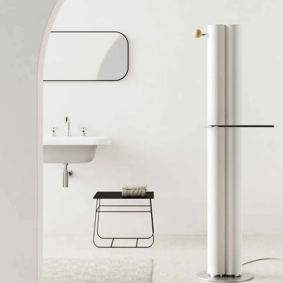 Termoarredo Bagno Design Verticale a Terra Elettrico 450 Watt - Ottolungo