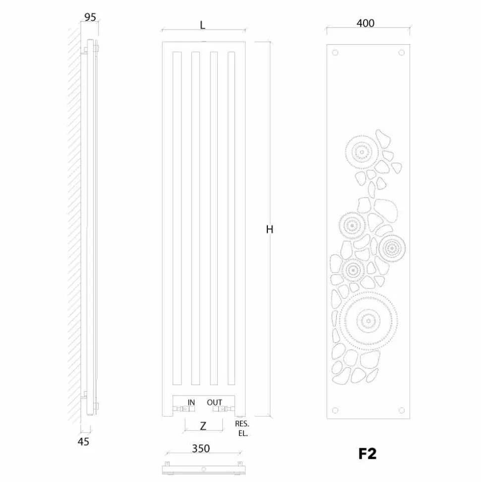 Termoarredo bagno elettrico made in Italy New Dress by Scirocco H